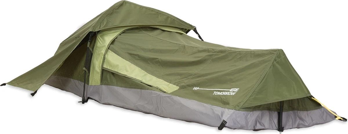 Where Tomorrow Solo Tent 220X80X50 Cm - Groen - 1 Persoons 1 Where Tomorrow Solo Tent 220X80X50 Cm - Groen - 1 Persoons