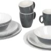 Bo-Camp Servies - Campingbord - 100% Melamine - 16-delig - Grijs