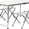 Inklapbare, In Hoogte Verstelbare Campingtafel 120x60x70cm Incl. 4 Inklapbare Krukken Campingtafel S