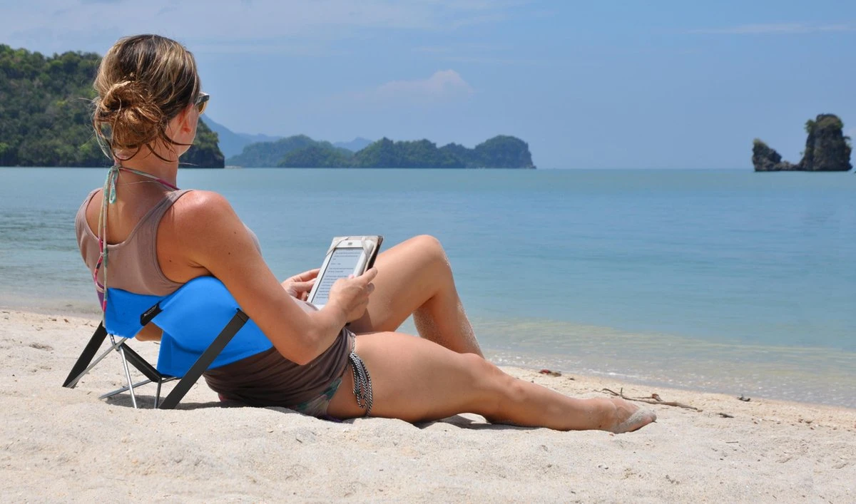 Y-ply Ruggensteuntje - Strandstoel - Opvouwbaar - Rood 4 Y-ply Ruggensteuntje - Strandstoel - Opvouwbaar - Rood - Afbeelding 4