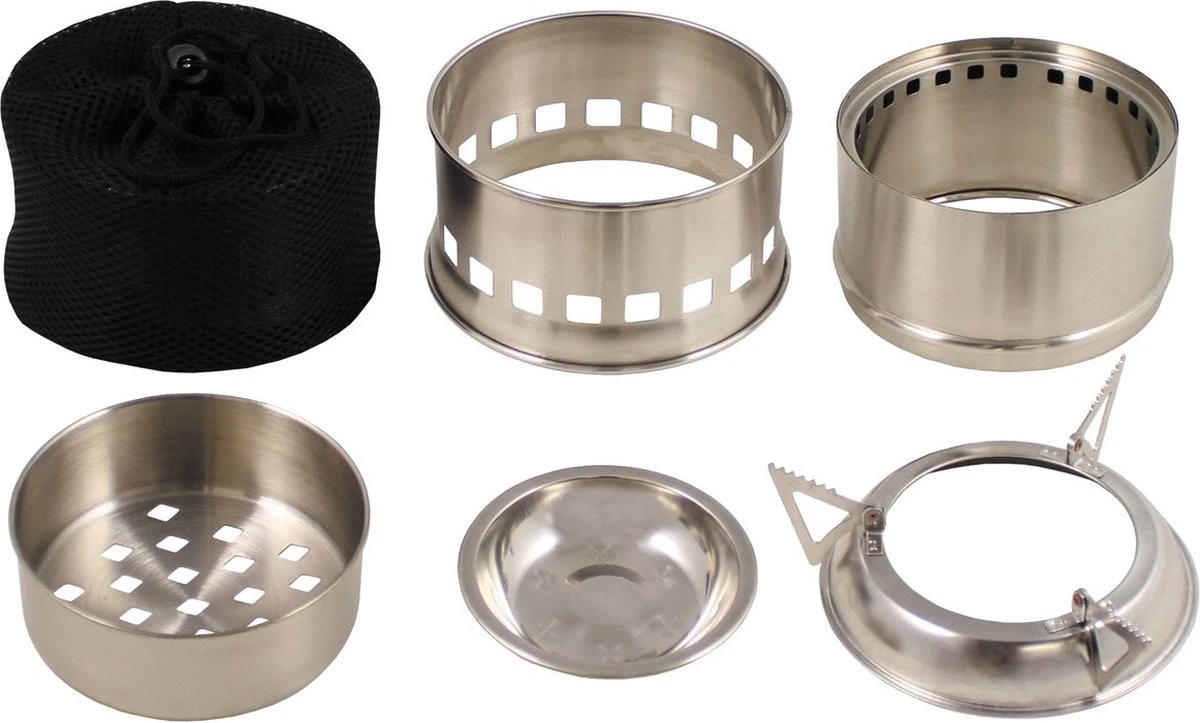 Fox Outdoor - Houtbrander "Forest" - RVS 2 Fox Outdoor - Houtbrander "Forest" - RVS - Afbeelding 2