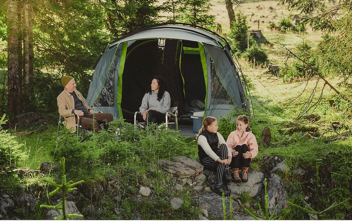 Coleman Vail 4 Tunneltent - Familie Tent - 4-Persoons - Grijs/Groen 5 Coleman Vail 4 Tunneltent - Familie Tent - 4-Persoons - Grijs/Groen - Afbeelding 5