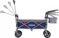 AREBOS Premium Steekwagen Met Dak Opvouwbare Tuinkar Handkar Bolderkar Blauw / Grijs 22 AREBOS Premium Steekwagen Met Dak Opvouwbare Tuinkar Handkar Bolderkar Blauw / Grijs -Buitenkampeer Winkel 1200x787 4