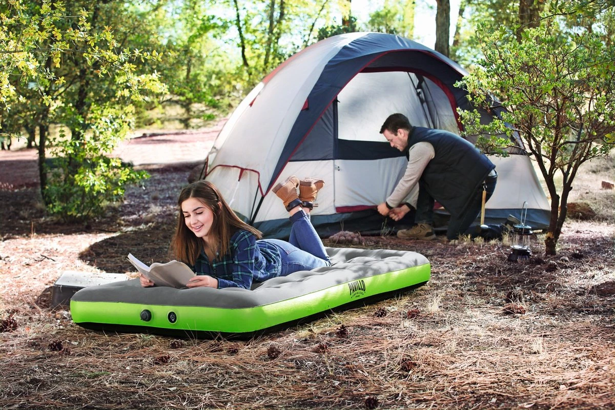 Bestway 1-Persoons Luchtbed Roll & Relax - 188 X 99 X 22 CM - Incl. 3-in-1 Reistas, Kussen En Handpomp - Binnen 50 Sec Opgeblazen - Binnen- En Buitengebruik 13 Bestway 1-Persoons Luchtbed Roll & Relax - 188 X 99 X 22 CM - Incl. 3-in-1 Reistas, Kussen En Handpomp - Binnen 50 Sec Opgeblazen - Binnen- En Buitengebruik - Afbeelding 13