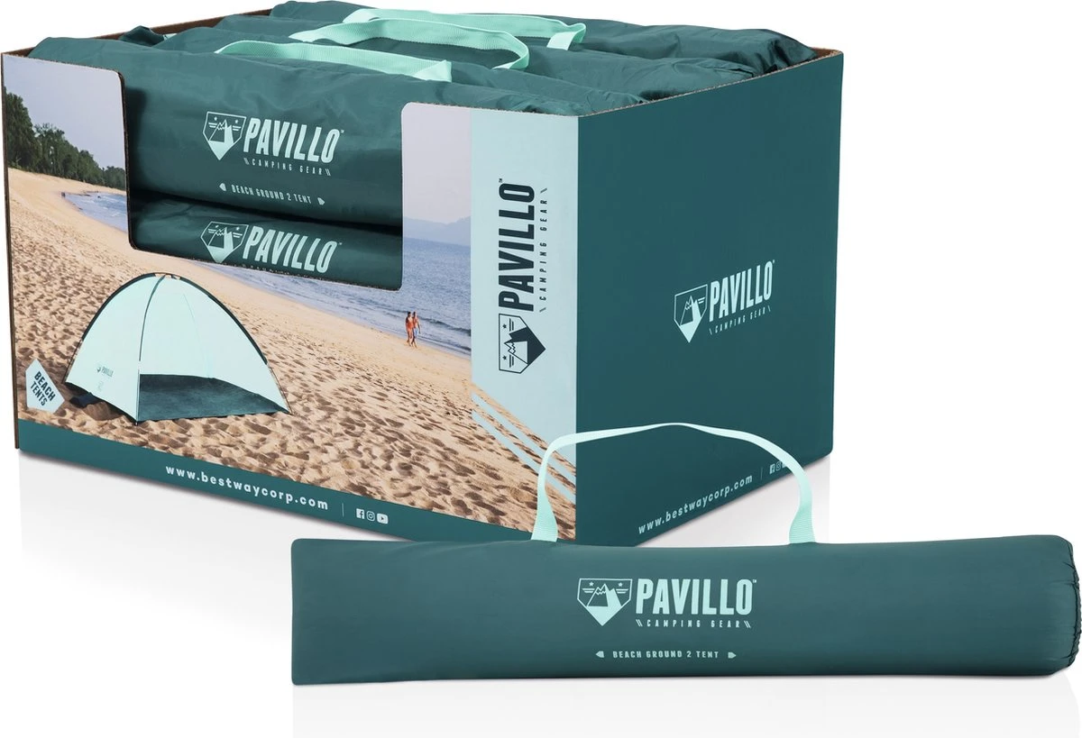 Bestway Strandtent - Pavillo - 2-Persoons - UV80 Zonbescherming - Incl. Tentharingen - Zandzakken Voor Stabiliteit - 200 X 120 X 95 CM 18 Bestway Strandtent - Pavillo - 2-Persoons - UV80 Zonbescherming - Incl. Tentharingen - Zandzakken Voor Stabiliteit - 200 X 120 X 95 CM - Afbeelding 18