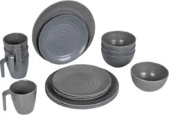 Bo-Camp Campingservies - 100% Melamine - 16-delig - Stone - Grijs 33 Bo-Camp Campingservies - 100% Melamine - 16-delig - Stone - Grijs -Buitenkampeer Winkel 1200x820 3