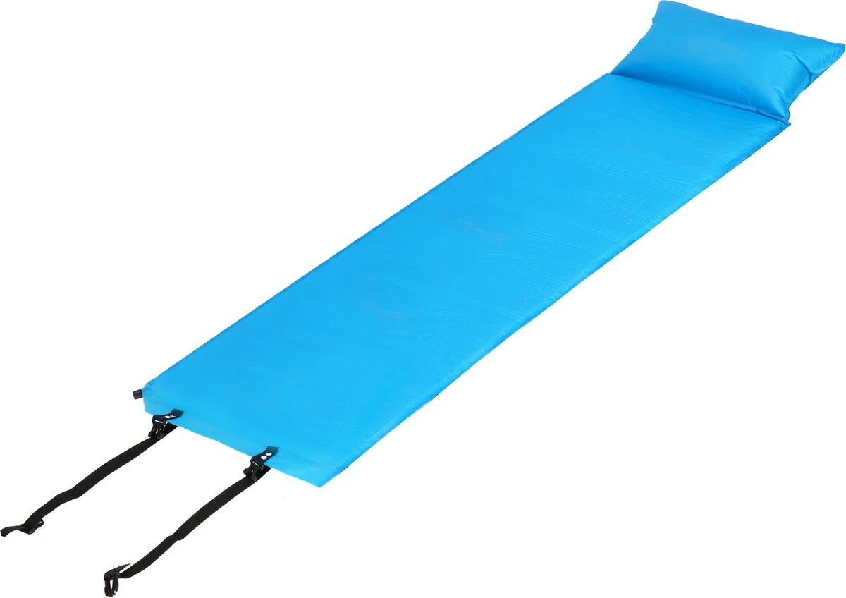 Springos Slaapmat | Zelfopblazend | 186 Cm | Inclusief Hoes & Hoofdkussen | Lichtblauw 11 Springos Slaapmat | Zelfopblazend | 186 Cm | Inclusief Hoes & Hoofdkussen | Lichtblauw - Afbeelding 11