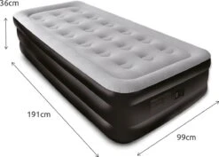 BluMill Eenpersoons Luchtbed - Met Ingebouwde Pomp - Luchtbed Zelfopblazend - Incl. Draagtas - 191x99x36 Cm -Buitenkampeer Winkel 1200x859 1