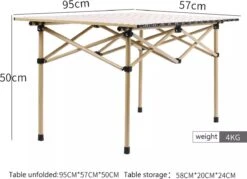 Buxibo - Lichtgewicht Vouwbare Campingtafel - Inklapbaar - Vis/Tuin/Picknick Tafel - Kamperen - Met Opberghoes - Aluminium - Grijs -Buitenkampeer Winkel 1200x869 1