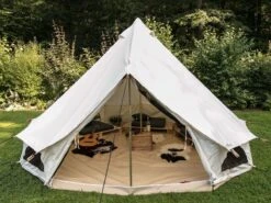 Skandika Tipii 400 Canvas Tent – Tipi-tenten – 8 Persoons Familietent - Campingtent – Muggengaas – 250 Cm Stahoogte – 400 Cm Diameter – 4000 Mm Waterkolom – Indische Tent, Partytent, Festivaltent – Outdoor, Camping, Tuin – Kamperen – Wit -Buitenkampeer Winkel 1200x900 12