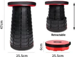 Kampeerkruk - Uitschuifbare Kruk - Rood/Zwart- Tot 120 Kg - Travel Stool - Opvouwbare Campingkruk - Inklapbaar Krukje - Telescopische Kruk - Camping - Outdoor 19 Kampeerkruk - Uitschuifbare Kruk - Rood/Zwart- Tot 120 Kg - Travel Stool - Opvouwbare Campingkruk - Inklapbaar Krukje - Telescopische Kruk - Camping - Outdoor -Buitenkampeer Winkel 1200x910 6