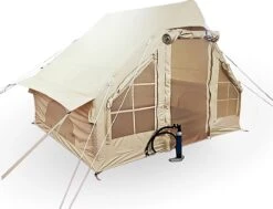 Opblaasbare Vier Persoons Tent Beige 300x200x210 Cm -Buitenkampeer Winkel 1200x920