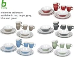 Bo-Camp Servies - Campingbord - 100% Melamine - 16-delig - Grijs -Buitenkampeer Winkel 1200x928 6