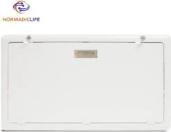 Merkloos NormadicLife® - Outdoor – Opklapbare Tafel - Eettafel – Tafel Voor Buitenkeuken - Caravan – Camper – Picknicktafel - Ingebouwd Ledlicht – Wit -Buitenkampeer Winkel 1200x929 2