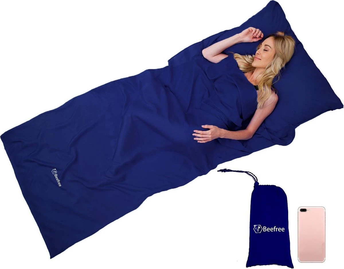 Beefree Lakenzak - Dunne Zomerslaapzak - Liner | Blauw 1 Beefree Lakenzak - Dunne Zomerslaapzak - Liner | Blauw