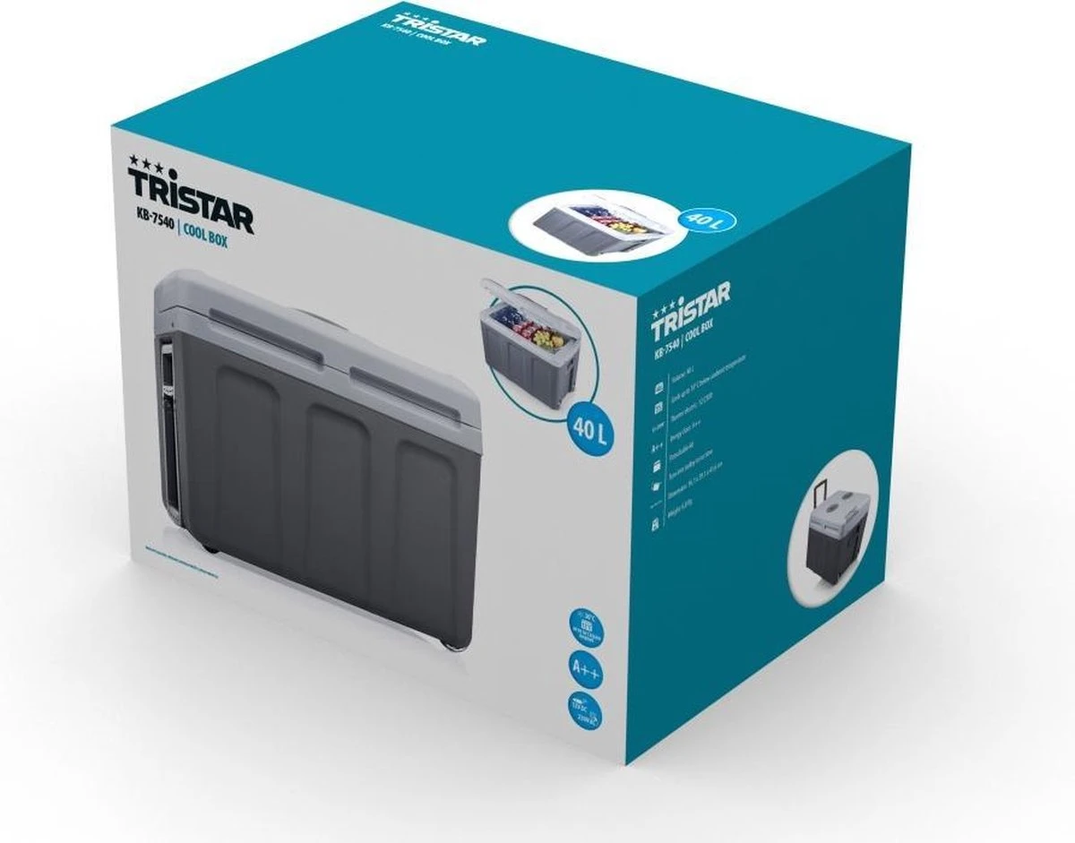 Tristar KB-7540 Koelbox 40 Liter - Koelbox Elektrisch - 12v Autolader En 230v Stopcontact - Koelt & Verwarmt - Grijs 11 Tristar KB-7540 Koelbox 40 Liter - Koelbox Elektrisch - 12v Autolader En 230v Stopcontact - Koelt & Verwarmt - Grijs - Afbeelding 11