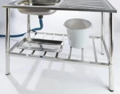 Camping/Outdoor Inox Tafel Met Gootsteen Lavabo En Kraan 100x77x50cm -Buitenkampeer Winkel 1200x945 3