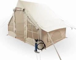 Opblaasbare Vier Persoons Tent Beige 300x200x210 Cm -Buitenkampeer Winkel 1200x946