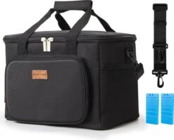 Packaway 4 Laags Geïsoleerde Koeltas - Lunchtas 15 Liter - Zwart