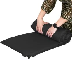 Springos Slaapmat | Zelfopblazend | 180 Cm | Inclusief Hoes | Zwart -Buitenkampeer Winkel 1200x986