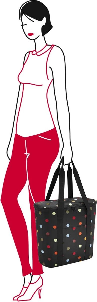 Reisenthel Thermoshopper Koeltas - 15L - Dots Zwart 2 Reisenthel Thermoshopper Koeltas - 15L - Dots Zwart - Afbeelding 2