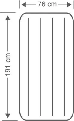 Intex Luchtbed - Classic Downy - Formaat: Cot - B76 X L191 X H25 Cm - 1 Pers. - Met Reparatieset -Buitenkampeer Winkel 737x1200