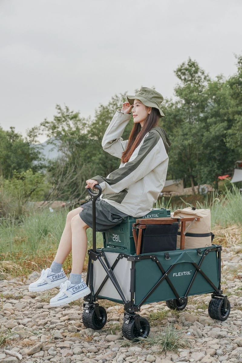 Flextail Gear Bolderkar Opvouwbaar Ezy Wagon - Tot 100KG - Wielen Loskoppelbaar - Zwart 9 Flextail Gear Bolderkar Opvouwbaar Ezy Wagon - Tot 100KG - Wielen Loskoppelbaar - Zwart - Afbeelding 9