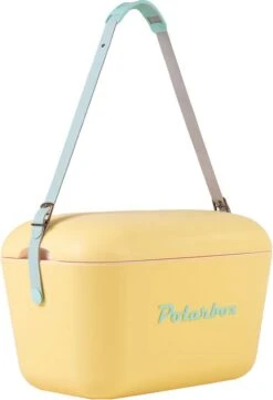 Merkloos Polarbox - Koelbox - Met Schouderband - Geel - 20 Liter - 45x30x(H)27cm -Buitenkampeer Winkel 820x1200 1