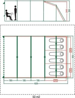 Coleman Vail 6L Tunneltent - Familie Tent - 6-Persoons - Grijs/Groen 13 Coleman Vail 6L Tunneltent - Familie Tent - 6-Persoons - Grijs/Groen -Buitenkampeer Winkel 920x1200