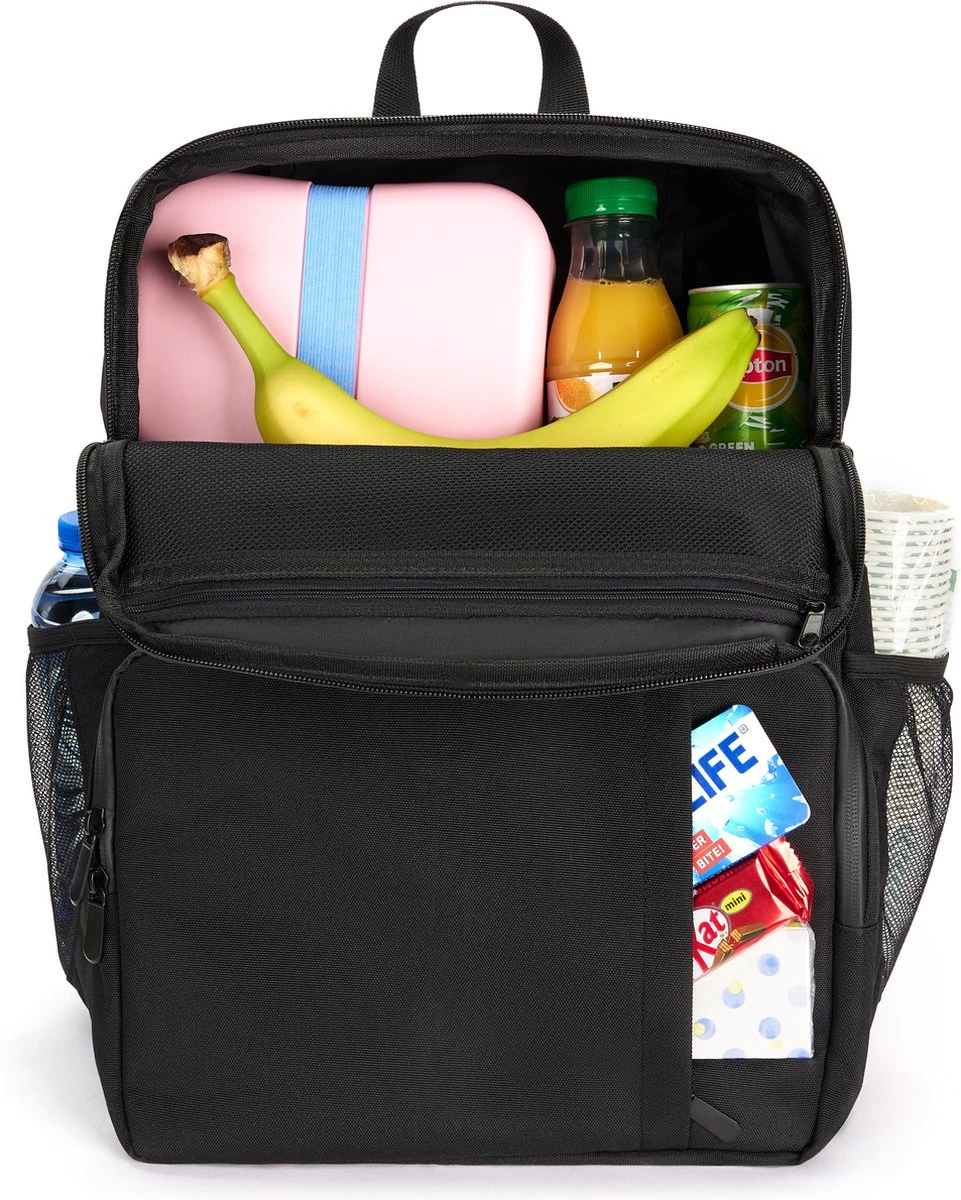 Sunflake Koeltas Rugzak (28L) - Geschikt Voor 16 Blikjes - Lunchtas Voor Dames En Heren - Zwart 4 Sunflake Koeltas Rugzak (28L) - Geschikt Voor 16 Blikjes - Lunchtas Voor Dames En Heren - Zwart - Afbeelding 4