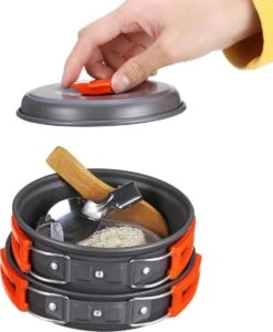 Camping Outdoor Kookset 13-delig Camping Servies En Pannen Pannenset Keukengerei - BPA-vrij & Geen Giftige Stoffen - Opvouwbaar & Licht - Ideaal Voor Reizen, Festival, Wandelen -Buitenkampeer Winkel 989x1200 4