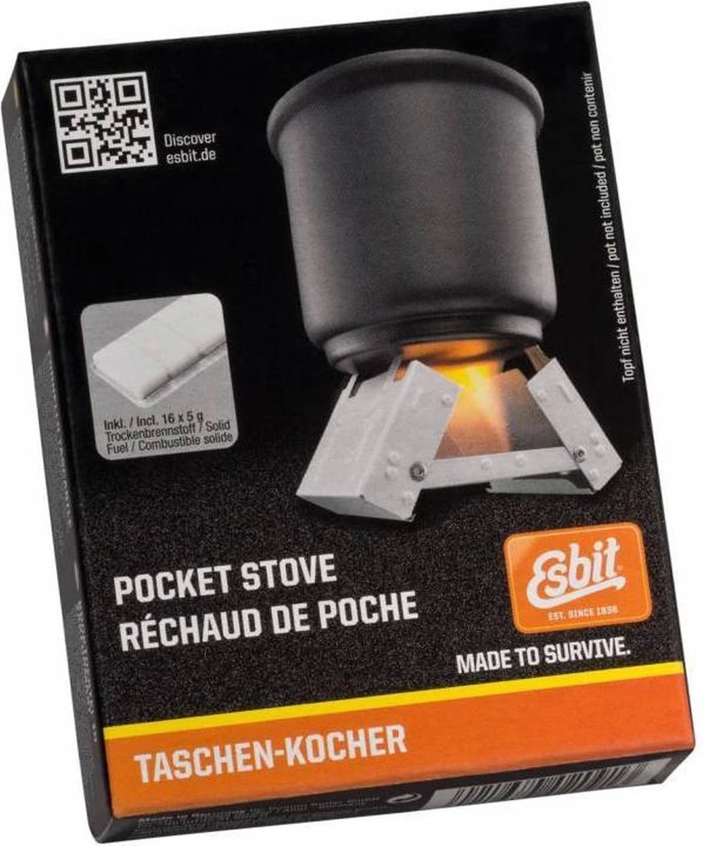 Esbit Brander Pocket Stove S - Incl 16x5 Gr Esbit Blokjes - Compact 5 Esbit Brander Pocket Stove S - Incl 16x5 Gr Esbit Blokjes - Compact - Afbeelding 5